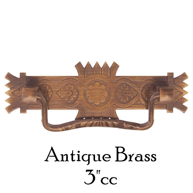 Eastlake Style Pull in Brass or Antique Brass Furniture Hardware Restoration Supplies   