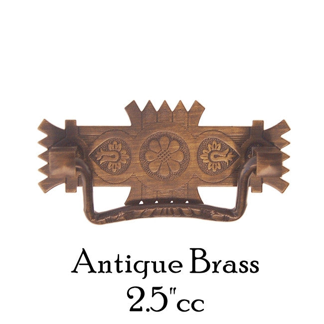 Eastlake Style Pull in Brass or Antique Brass Furniture Hardware Restoration Supplies   