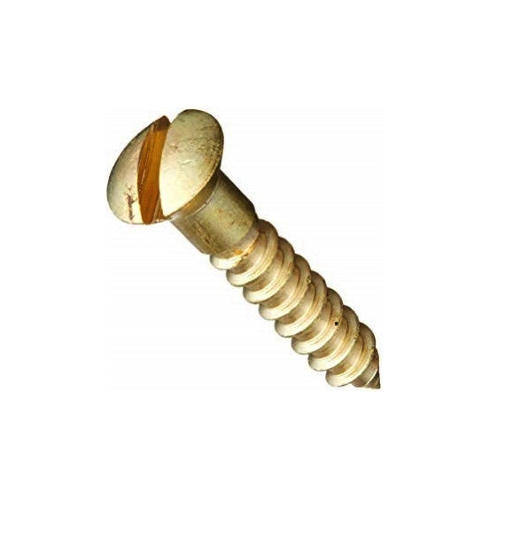 #4 Wood Screws Slotted Oval Head, Brass All Other Products Restoration Supplies Brass 1/2" 12