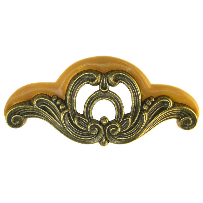 Waterfall Bakelike & Metal Drawer Pull Furniture Hardware Restoration Supplies   