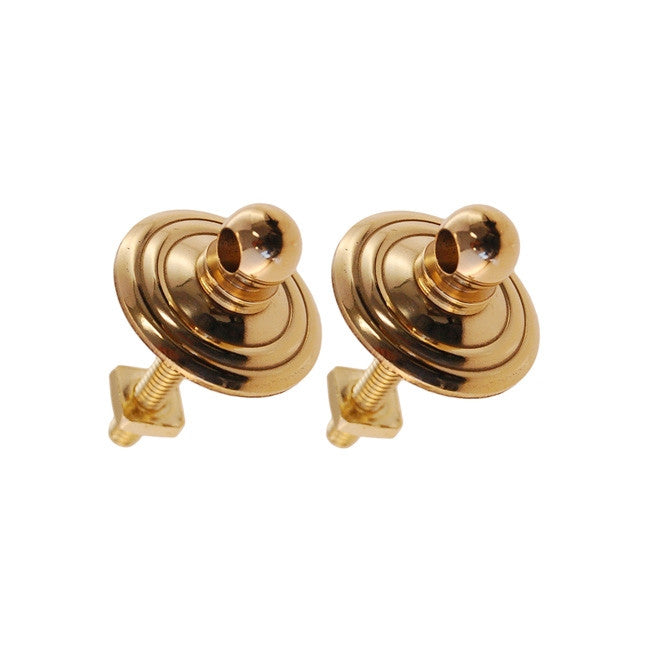 Early American Stamped Brass Bail Handle Backplates 1" Diameter, Sold in Pairs Furniture Hardware Restoration Supplies
