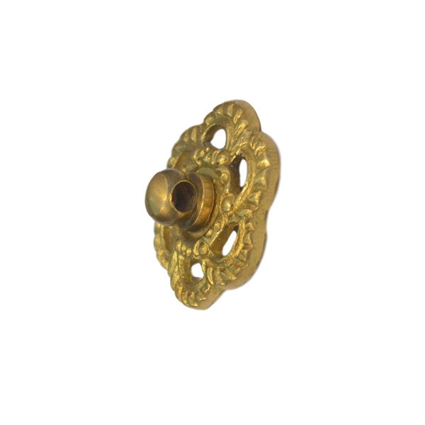 Brass Backplate with Eyebolt for Drawer Pulls - COLONIAL REVIVAL Furniture Hardware Restoration Supplies   