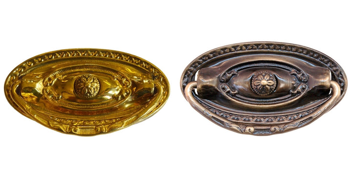 Ornate Brass or Antique Brass Drawer Pull Furniture Hardware Restoration Supplies Brass  