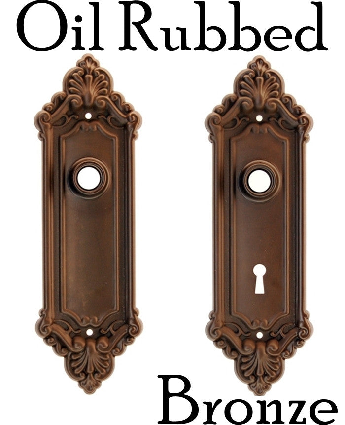 Door Trim Plate with Victorian Detailing Door & Window Hardware Restoration Supplies   