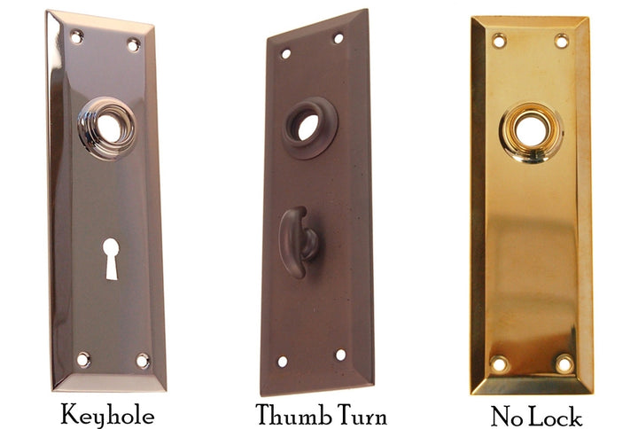 Door Knob Trim Plate Door & Window Hardware Restoration Supplies Keyhole Brass 