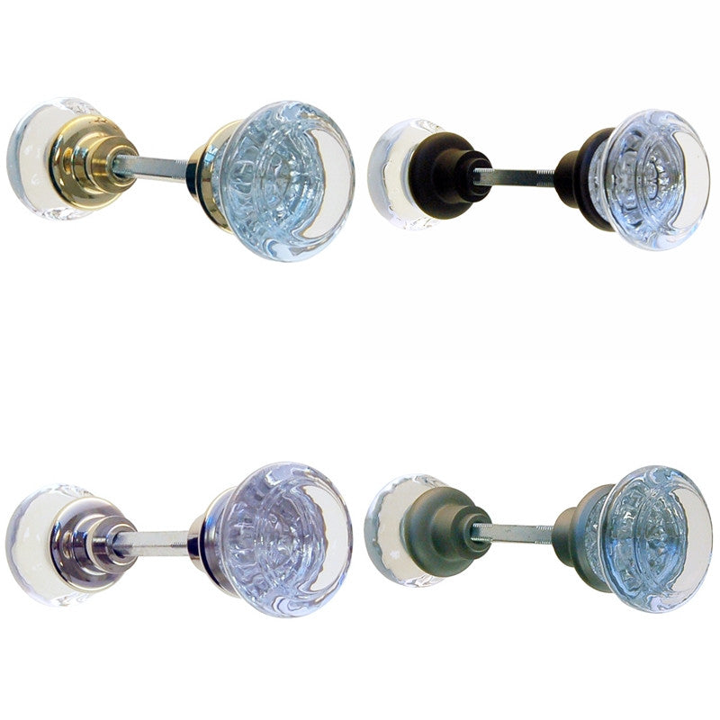 Glass Door Knob Pair, Elegant & Simple Door & Window Hardware Restoration Supplies Brass  