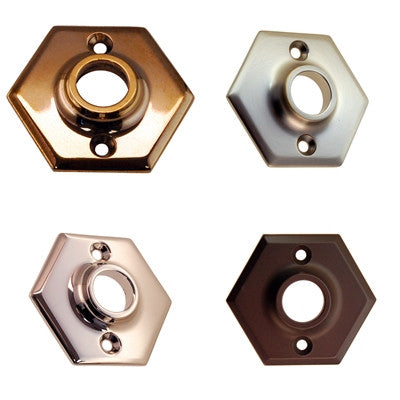 Hexagon Shaped Door Rosette Door & Window Hardware Restoration Supplies Brass  