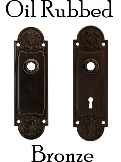 Doorknob Trim Plate, Rounded Ornate Design Door & Window Hardware Restoration Supplies   
