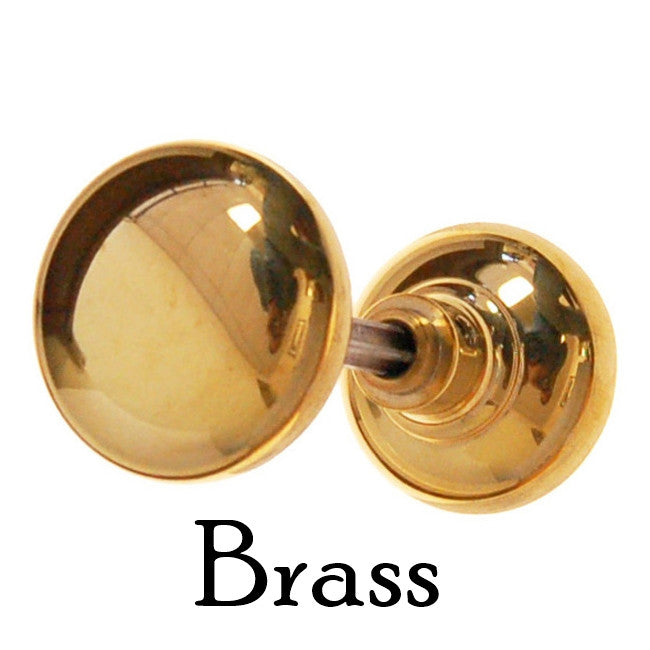 Oval Door Knobs - Antique Brass