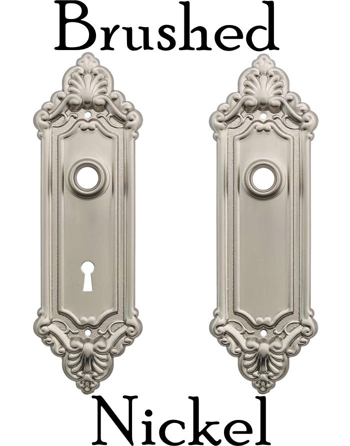 Door Trim Plate with Victorian Detailing Door & Window Hardware Restoration Supplies   