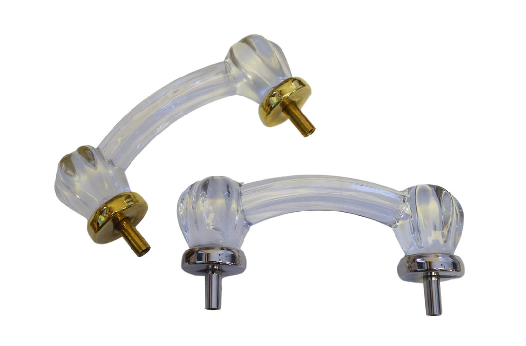 Clear Glass Handle, Star-shaped. Brass or Nickel Finish Cabinet Hardware Restoration Supplies Polished Nickel  