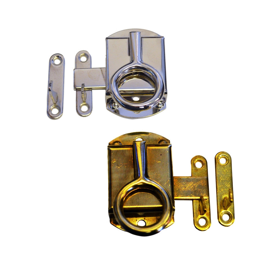 Cabinet Latch with Ring Pull Cabinet Hardware Restoration Supplies Brass Right 