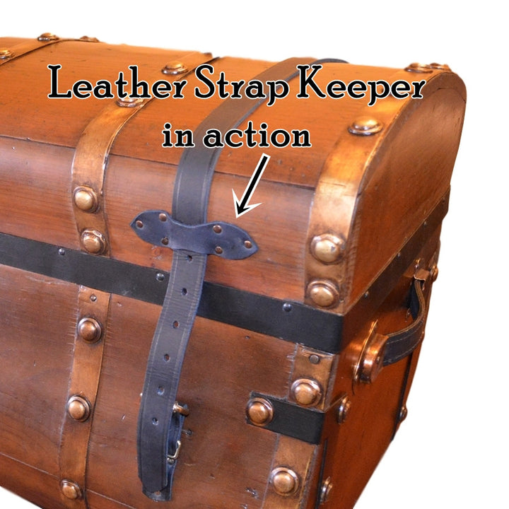 Black or Tan Leather Strap Keeper Trunk Restoration Restoration Supplies   