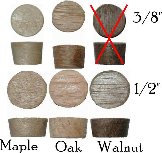 Wood Plugs, Side Grain All Other Products Restoration Supplies 1/2"  