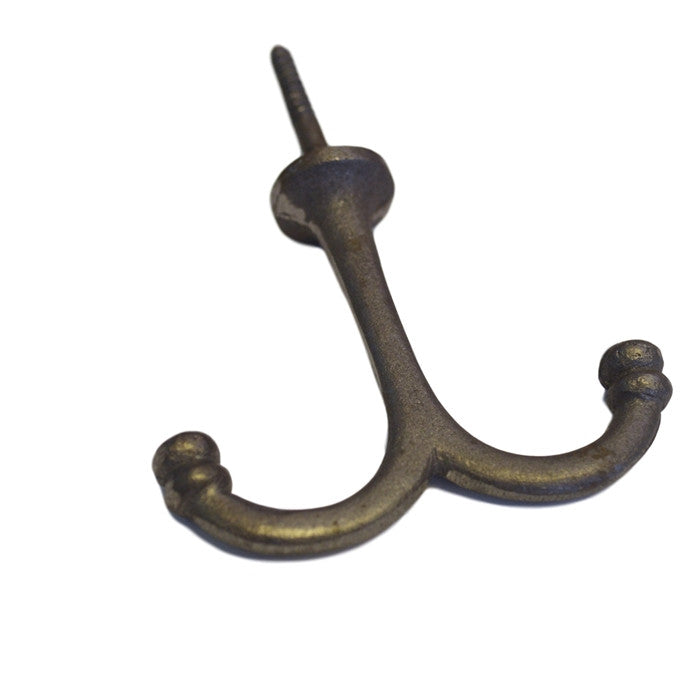 Antique Brass or Copper Coat Hook