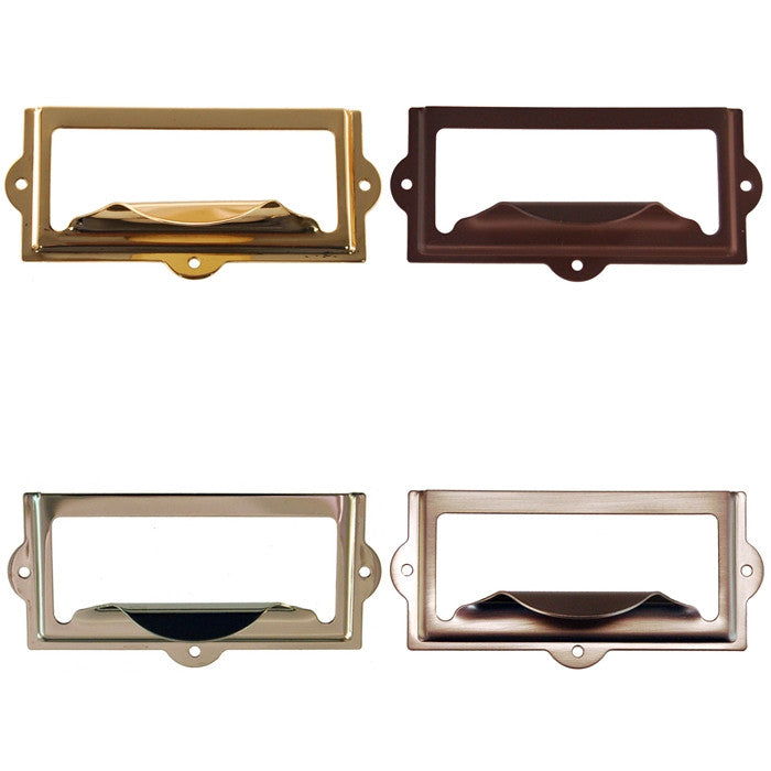 File Cabinet Card Holder Pull Furniture Hardware Restoration Supplies Brass  