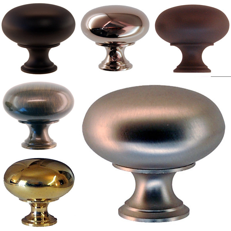 Round Knob on Pedestal Base Cabinet Hardware Restoration Supplies Brass Small 